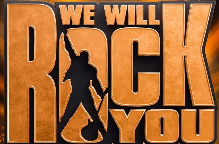 Poster van We Will Rock You, musical gebaseerd op Queen, in Parktheater Eindhoven