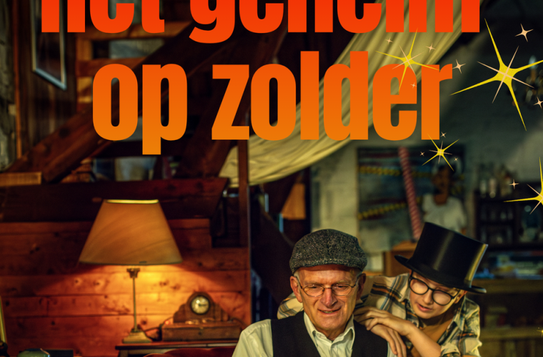 Circusartiesten acteren rond een mysterieuze zolder in Het Geheim op Zolder, Parktheater Eindhoven