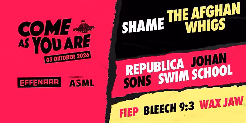 Come As You Are 2026: The Afghan Whigs, shame, Republica & meer — festival in Eindhoven