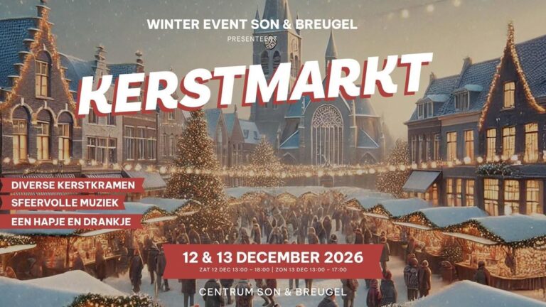 Kerstmarkt tijdens Winterevent Son en Breugel — markt-eten in Eindhoven